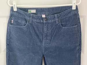 Stio Rivet Corduroy Pant Womens 10R (31x30) Blue Slim Fit Organic Cotton Stretch